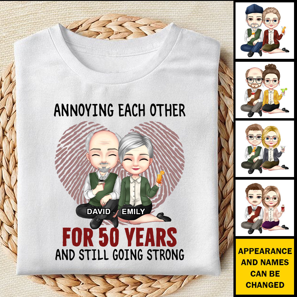 Annoying Each Other For Many Years Still Going Strong - Anniversary Gifts, Gift For Couples, Husband Wife - Personalized Unisex T-shirt