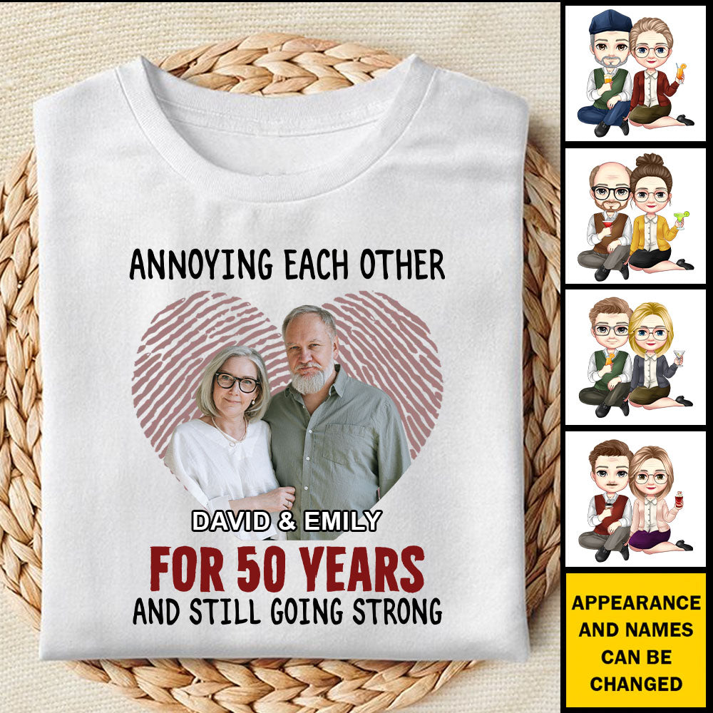 Annoying Each Other For Many Years Still Going Strong - Anniversary Gifts, Gift For Couples, Husband Wife - Personalized Unisex T-shirt