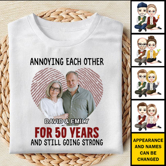 Annoying Each Other For Many Years Still Going Strong - Anniversary Gifts, Gift For Couples, Husband Wife - Personalized Unisex T-shirt