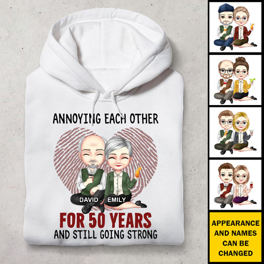 Annoying Each Other For Many Years Still Going Strong - Anniversary Gifts, Gift For Couples, Husband Wife - Personalized Unisex Hoodie