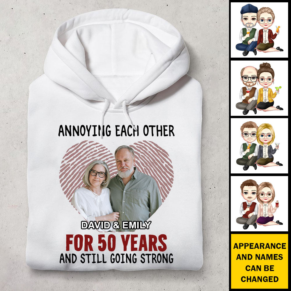 Annoying Each Other For Many Years Still Going Strong - Anniversary Gifts, Gift For Couples, Husband Wife - Personalized Unisex Hoodie