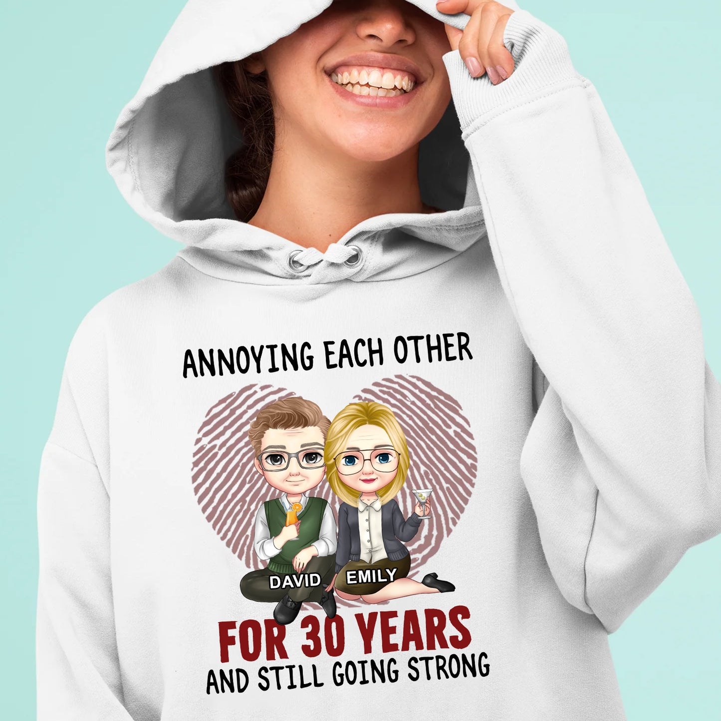 Annoying Each Other For Many Years Still Going Strong - Anniversary Gifts, Gift For Couples, Husband Wife - Personalized Unisex Hoodie