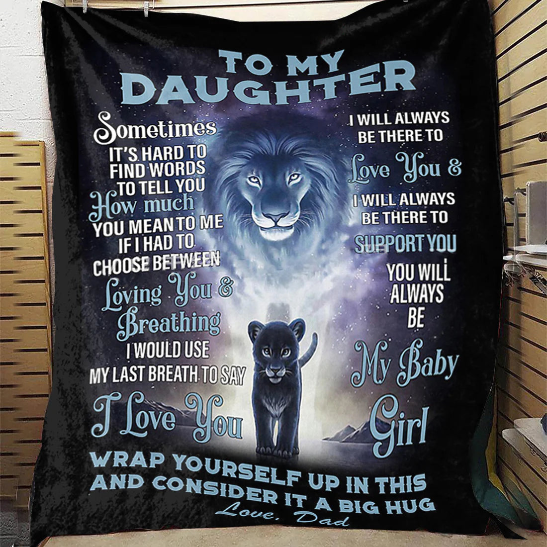 To My Daughter - Big Hug Blanket 50x60