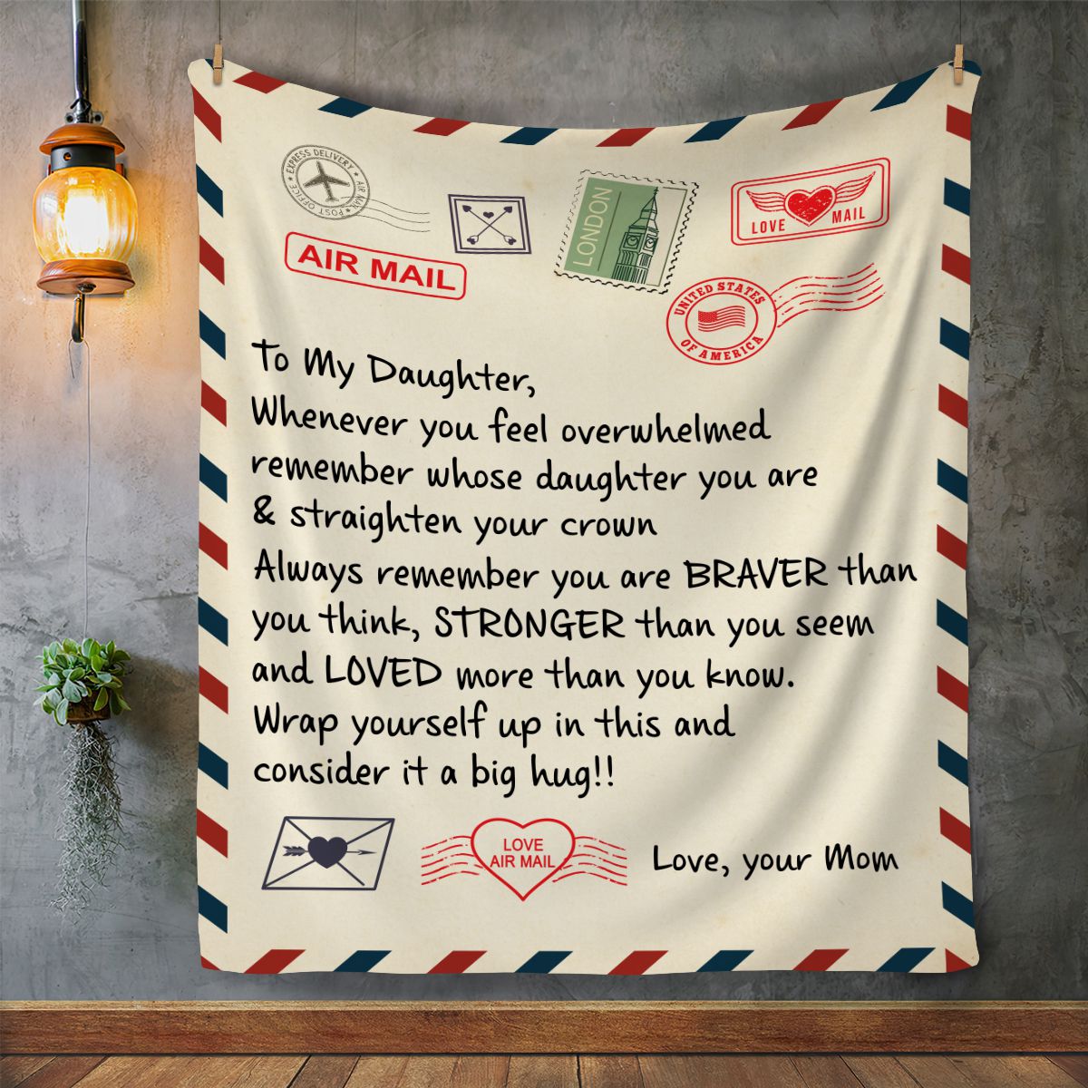 To My Daughter - Letter Blanket 50x60