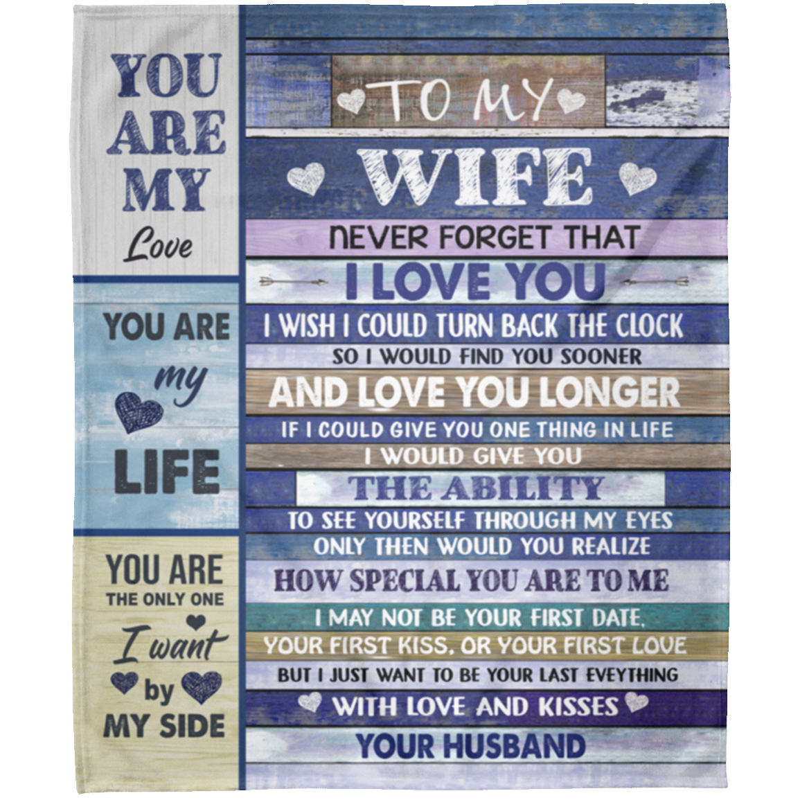 To My Wife - Arctic Fleece Blanket 50x60