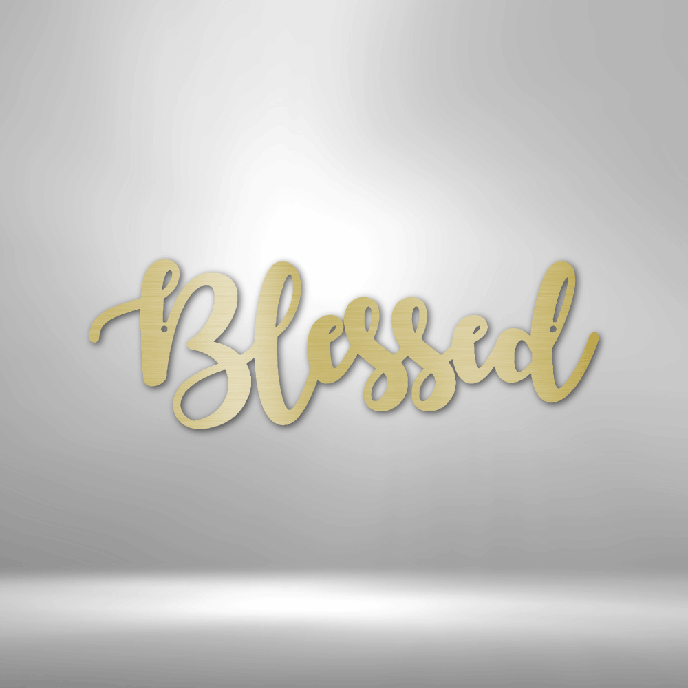 Blessed Script - Metal Art - Faith