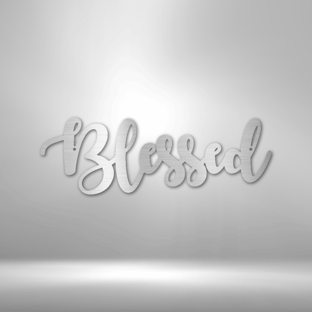 Blessed Script - Metal Art - Faith