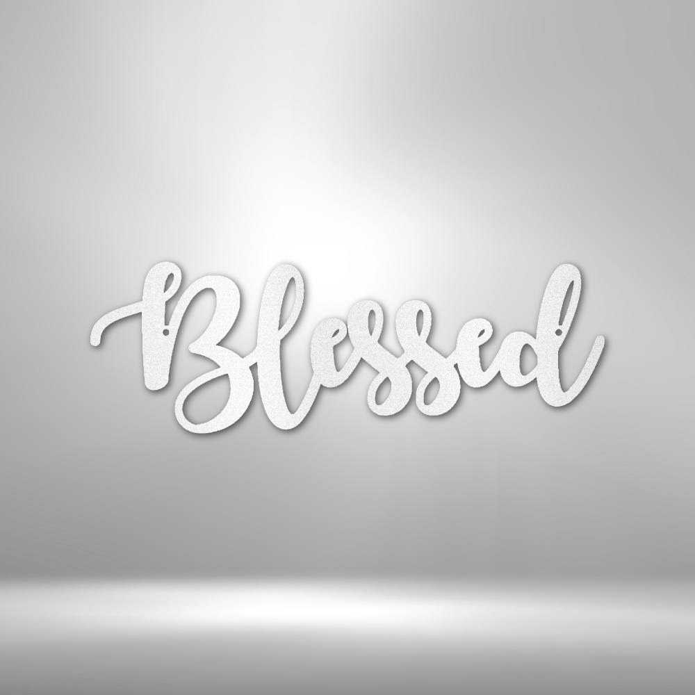 Blessed Script - Metal Art - Faith