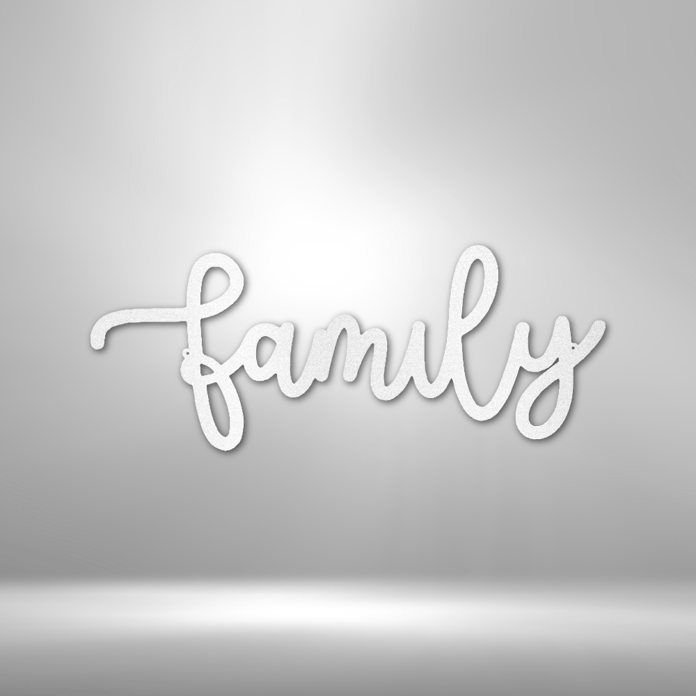 Family Script - Metal Art - Home Decor