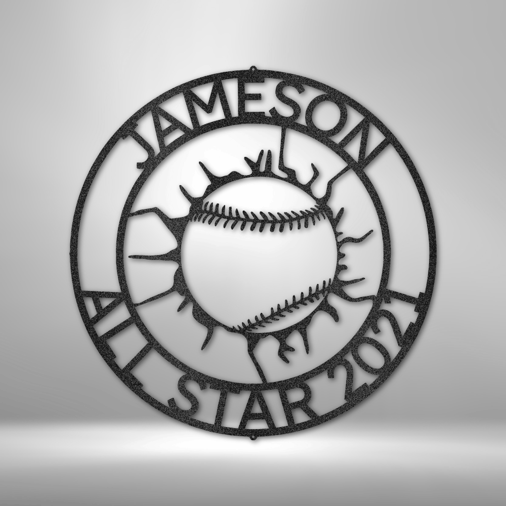 Ball Wall Monogram - Metal Art - Sports