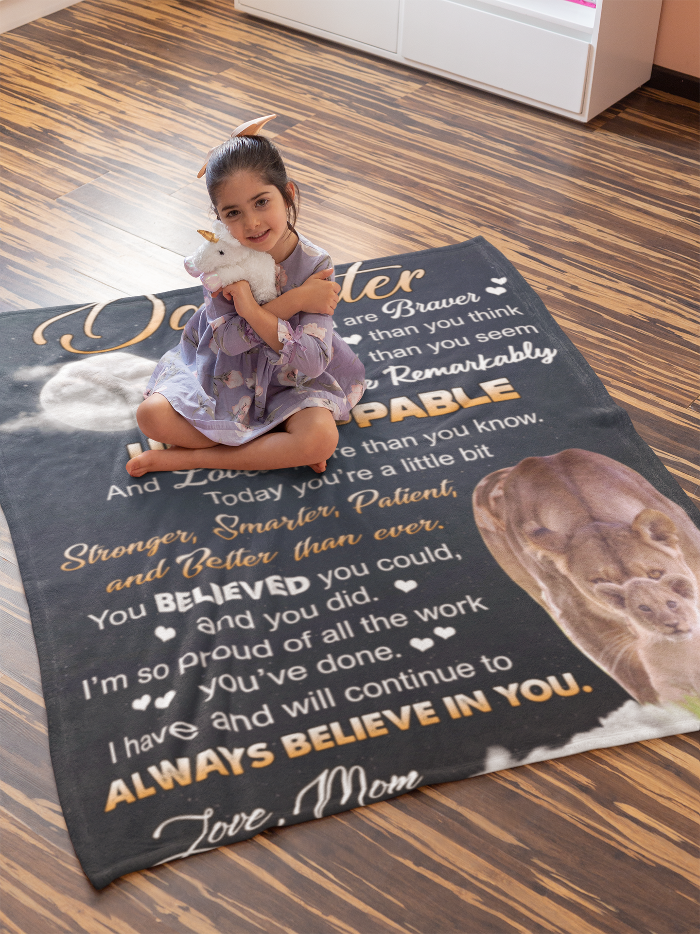 To My Daughter - Fleece Blanket 60x80