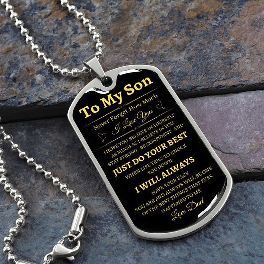 To My Son - Never Forget Dog Tag II