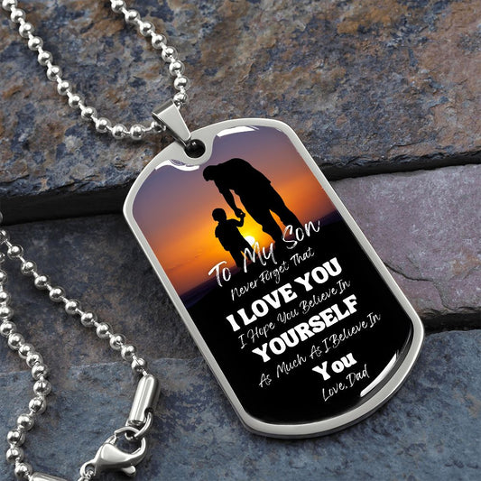 Dog Tag - To My Son - Never Forget