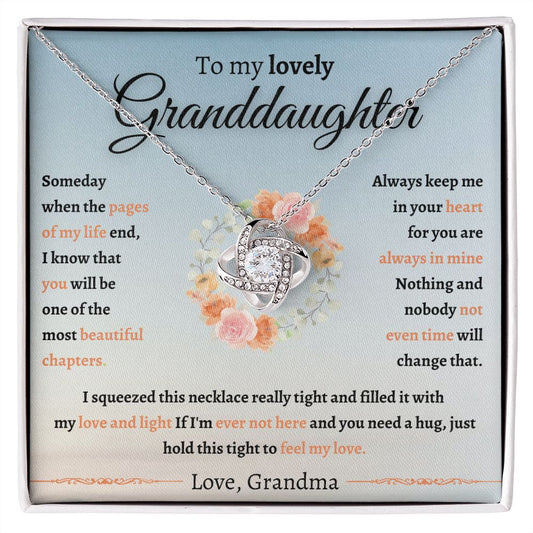 To My Granddaughter - Love Knot Necklace