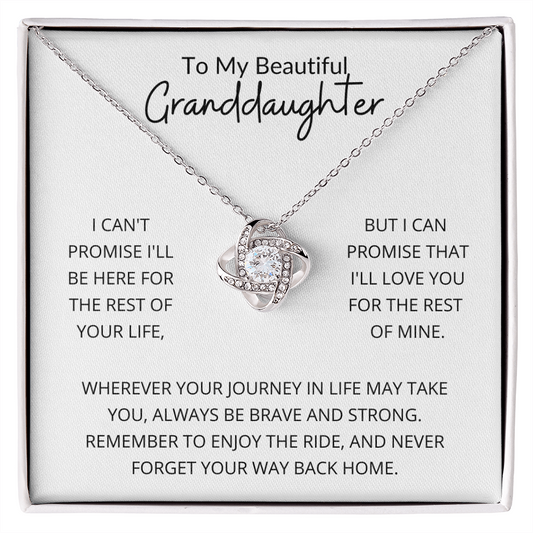 To My Granddaughter - Love Knot Necklace