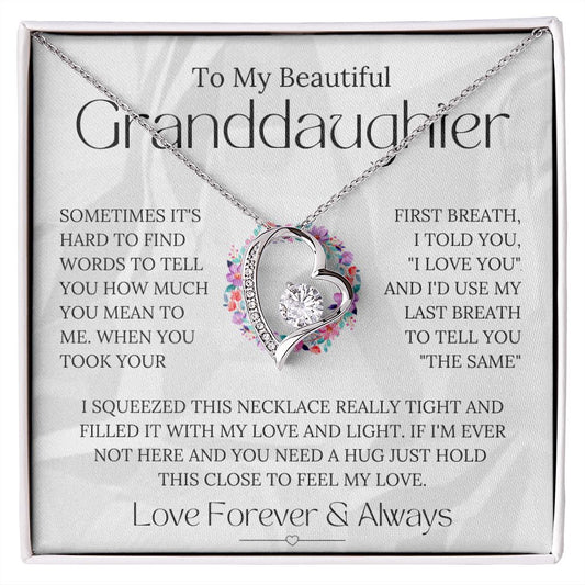 To My Granddaughter - Forever Love Necklace