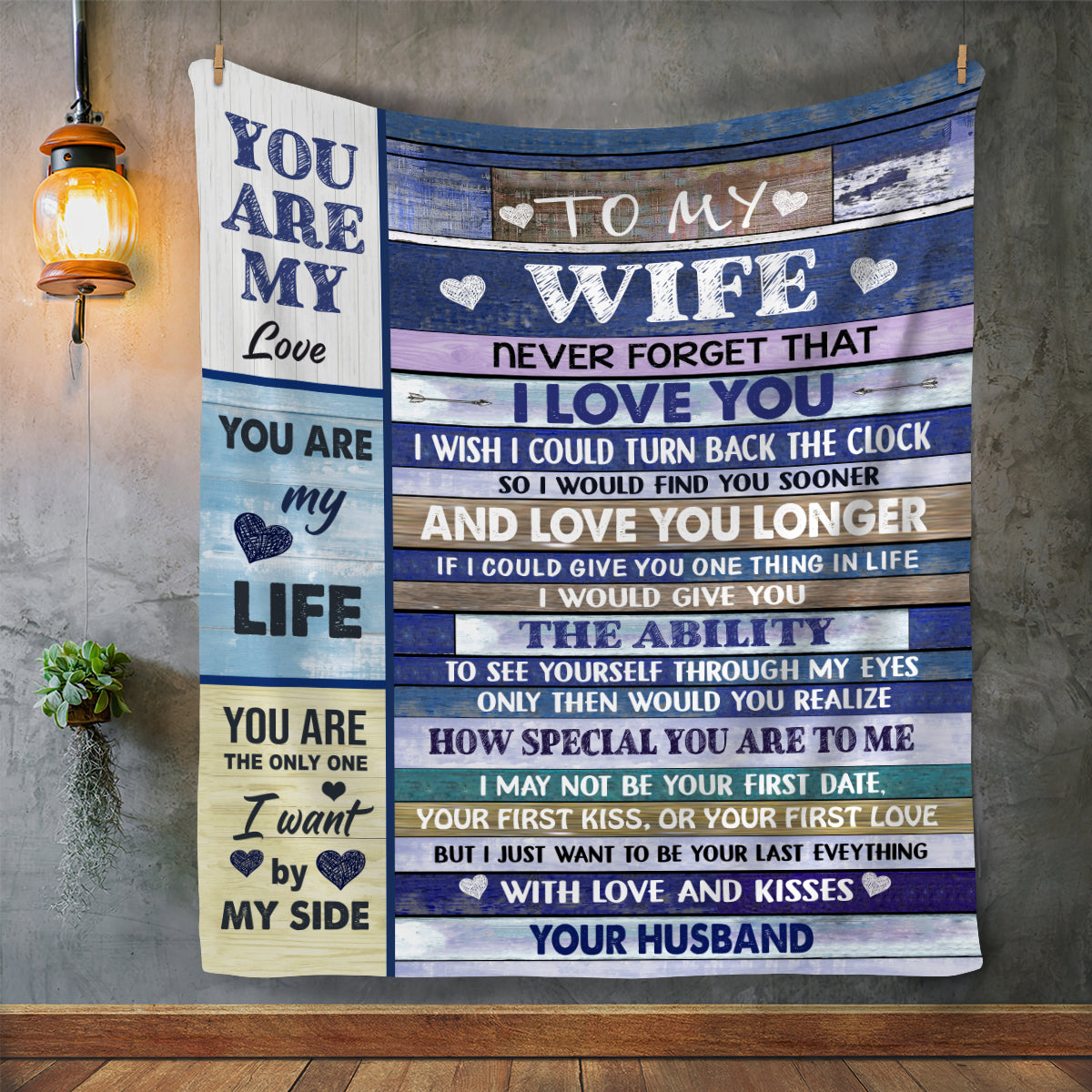 To My Wife - Arctic Fleece Blanket 50x60