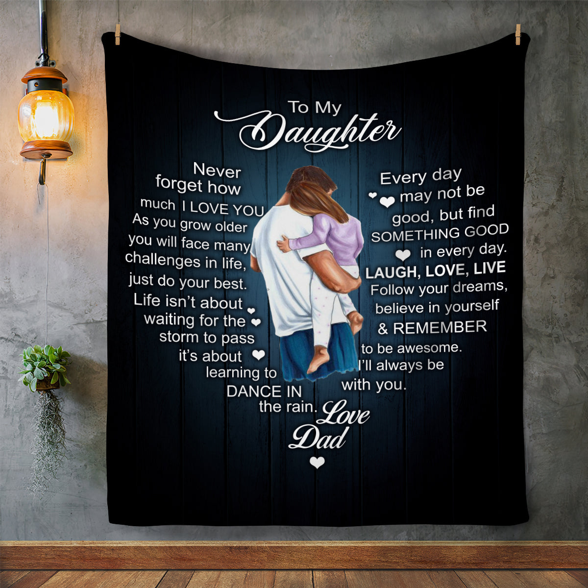 To My Daughter - Fleece Blanket 50x60